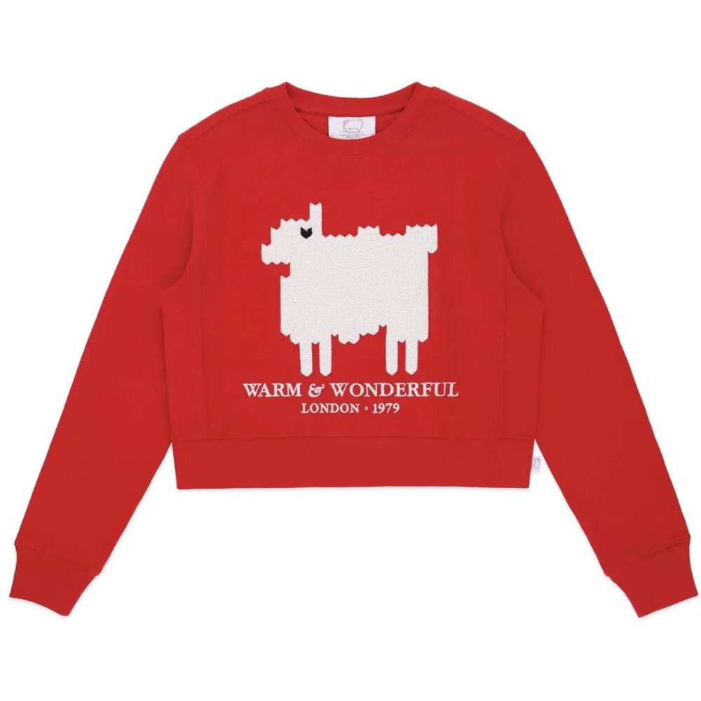 Warm Wonderful x Rowing Blazers Princess Diana Red Cropped Sheep Sweatshirt XXL